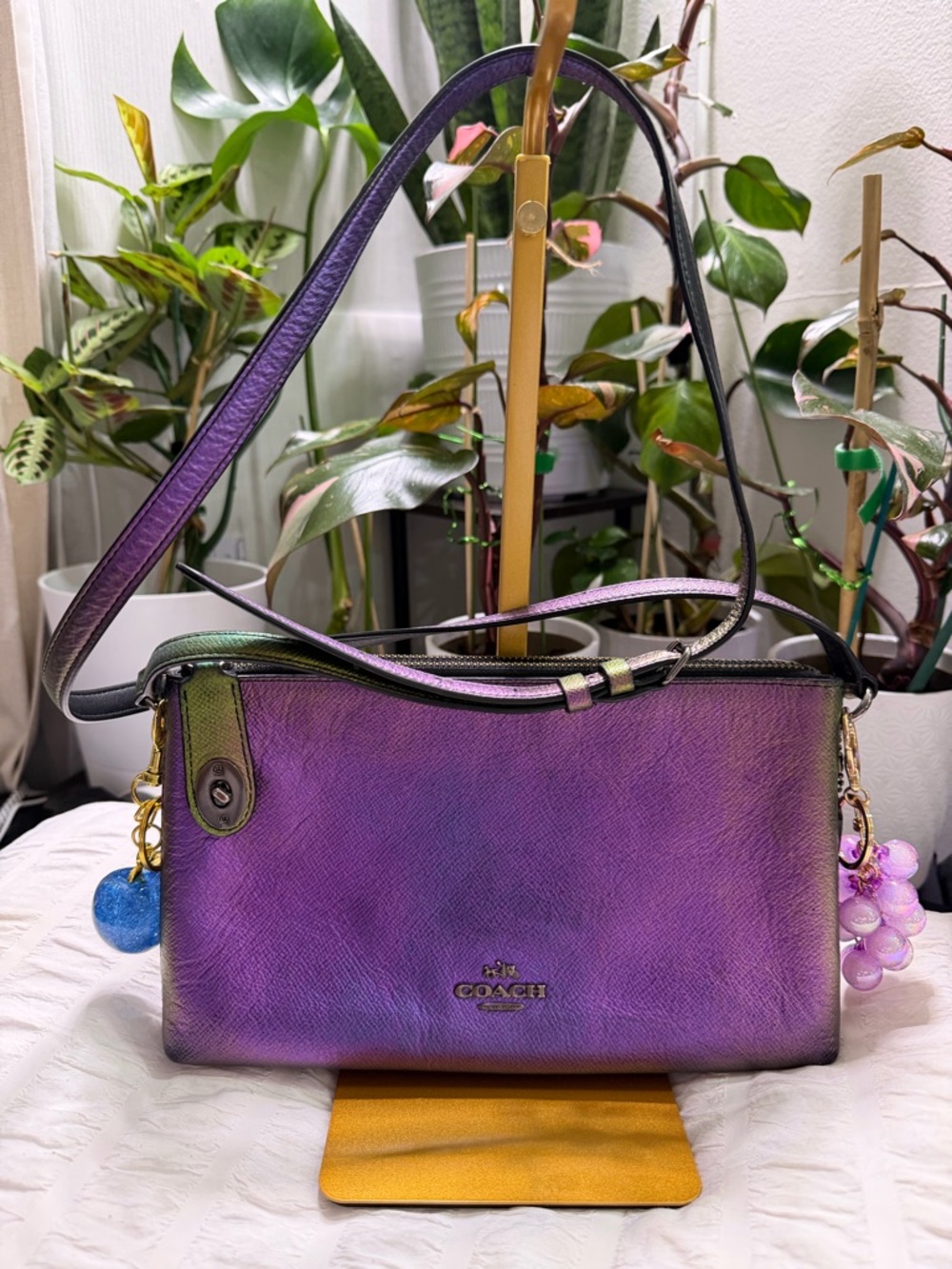 Rare Coach Crosby Hologram Iridescent
Crossbody Purple Green blue - Picture 2 of 16